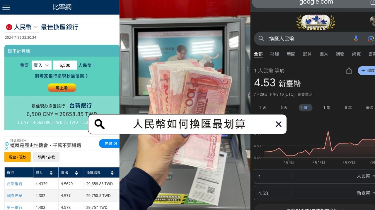 中國大陸旅行換人民幣｜白天不用跑銀行的換匯最強攻略!換人民幣最便宜的方式| 雙妡媽咪旅行ING